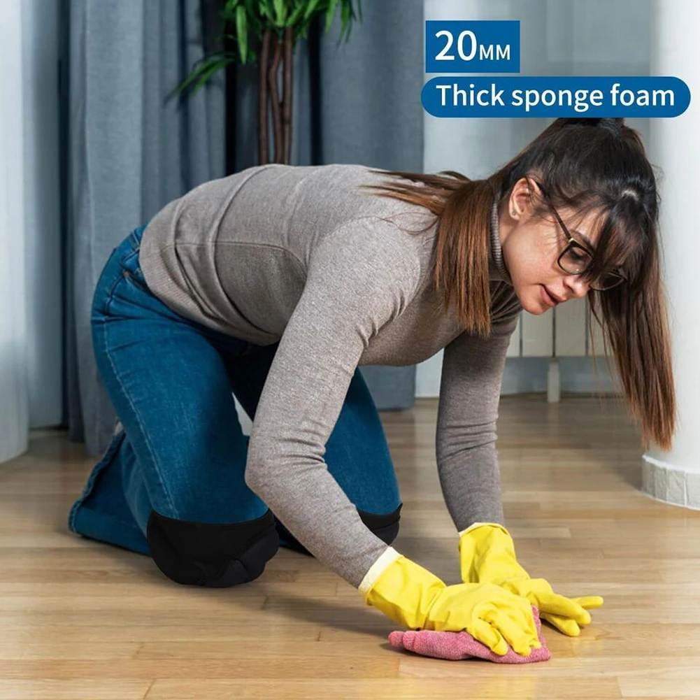 1 쌍의 두꺼운 스폰지 무릎 패드 충돌 방지 탄성 무릎 보호대 스폰지 브레이스 무릎 보호대 댄스 운동 훈련용