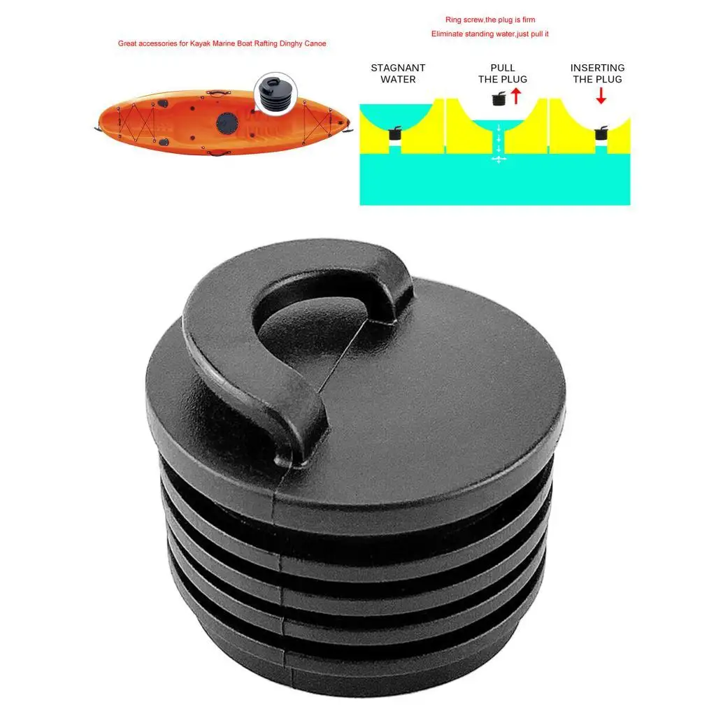 

Black Boat Scupper Plugs Bung Plugs Kayak Drain Plug Kayak Scupper Stoppers