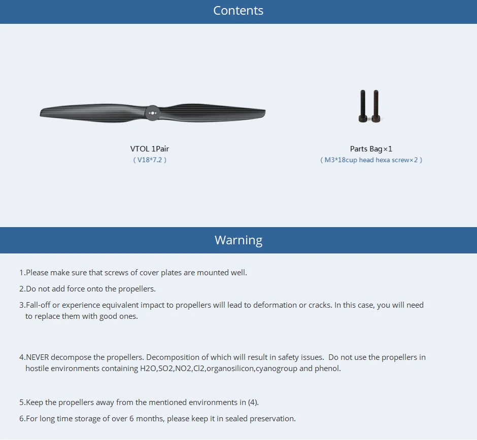 T-motor V18x7.2 Carbon Fiber Propellers - V18*7.2 For Fixed Wing VTOL Drone Multirotor 11