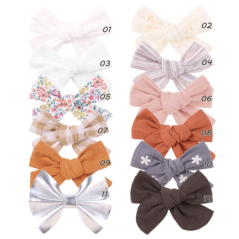 2Pcs/set 2022 New Cotton Linen Print Hair Clips For Cute Baby Girls BB Boutique Hairpins Barrette Headwear Kids Hair Acesssories accessoriesdiy baby 