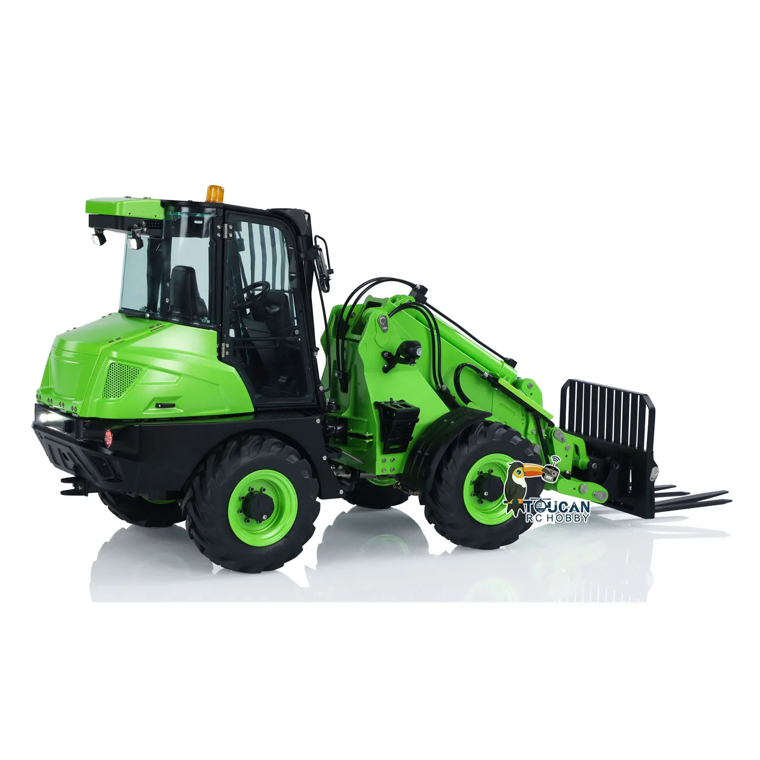 RTR LESU AT1050 1/14 Hydraulic RC Telescopic Arm Loader Forklift Truck Metal Machine Light Sound Set Remote Control Vehicle Toys 3