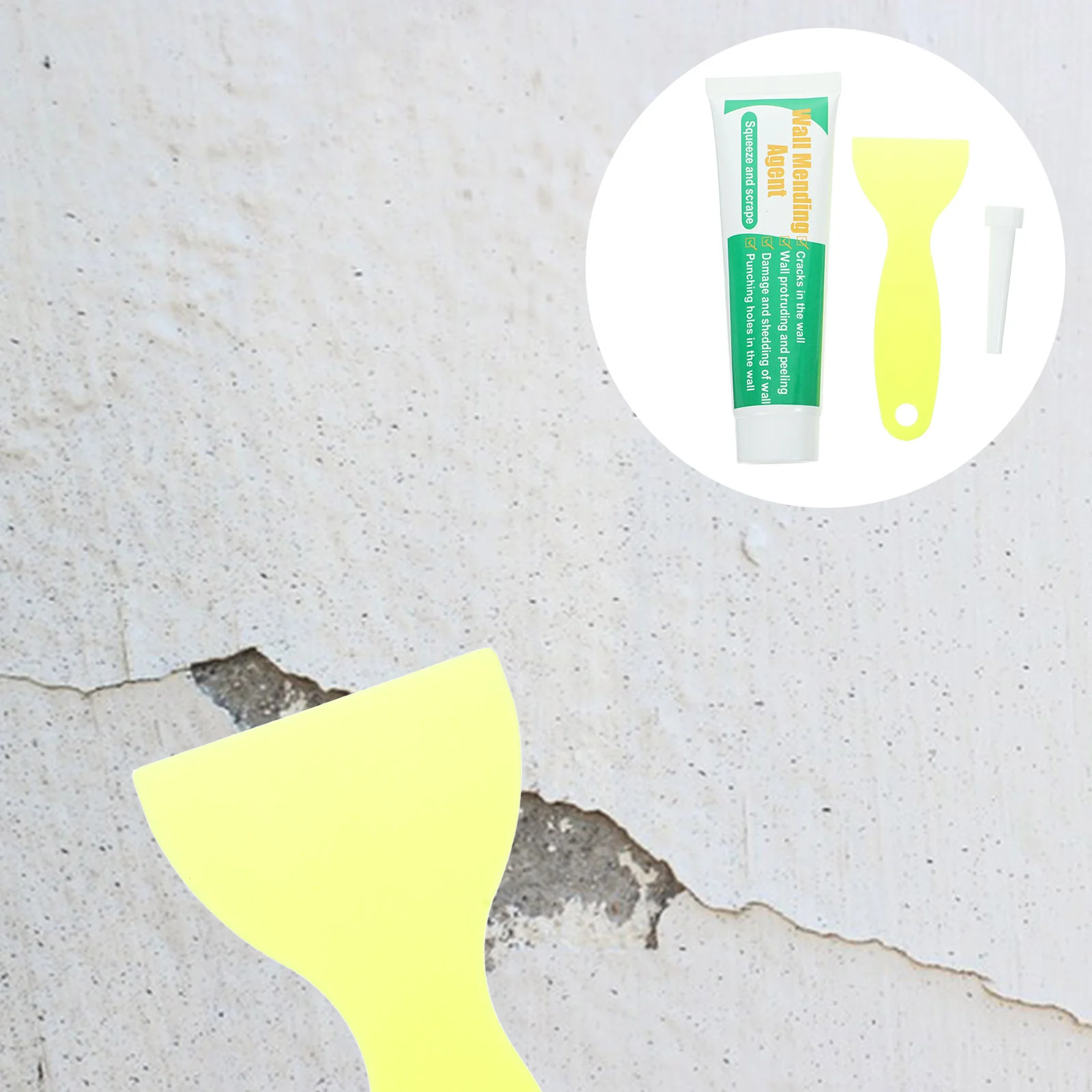 Wall Repair Cream Drywall Mending Agent Wall Repair Kit with Scraper Nozzle Drywall Cream Agent