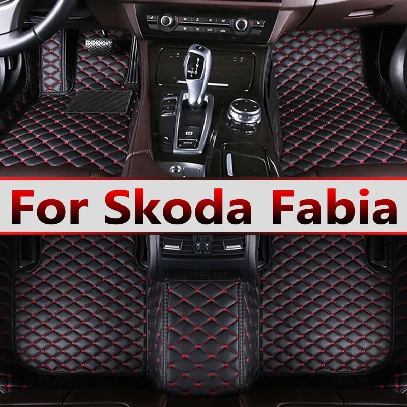 

Car Mats For Skoda Fabia 5J MG MK2 2007~2014 Auto Carpets Rugs Leather Floor Mat Waterproof Pad Interior Parts Car Accessories