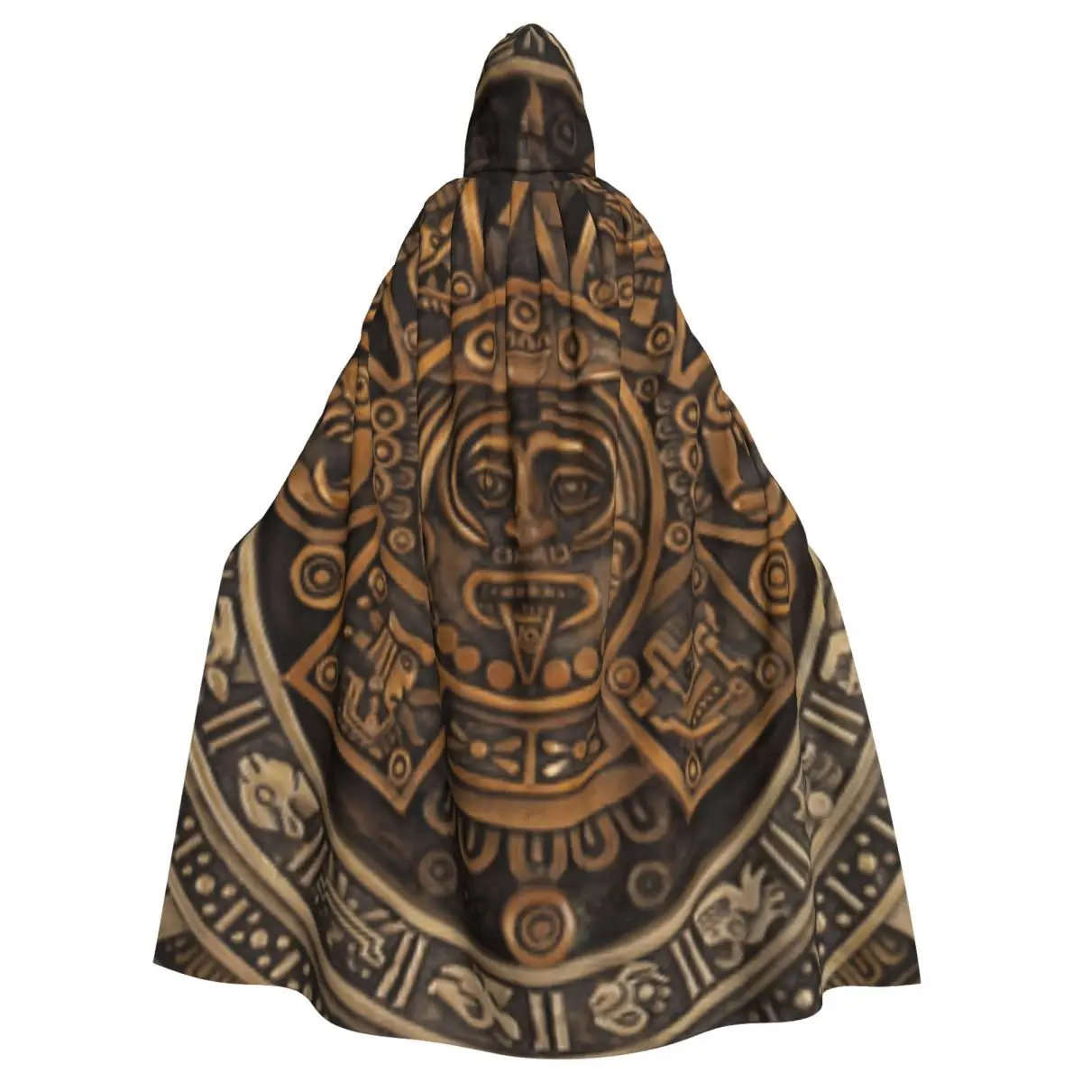 

Unisex Witch Party Reversible Hooded Adult Vampires Cape Cloak Ancient Aztec Calendar