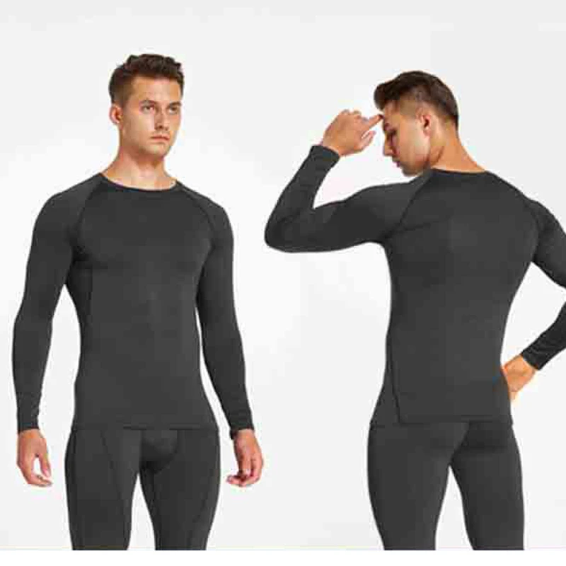 

Men Training Jogging Shirts Compression Running T Shirt Sportswear Quick Dry Rashgard Fitness Tight Long Gym Sleeve Sport Tshirt