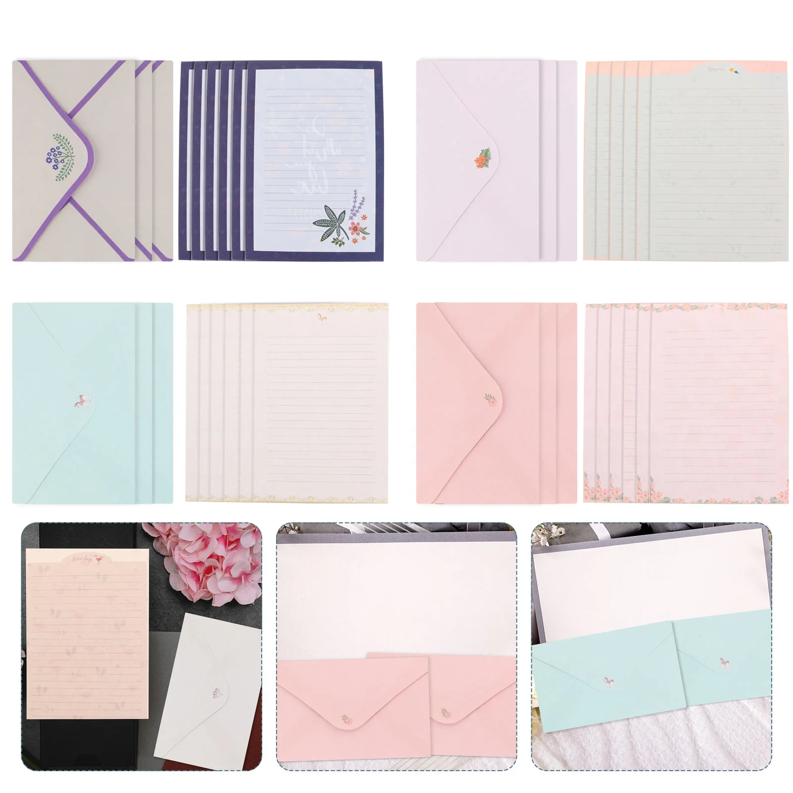 

45 Pcs Letterhead Writing Paper Envelopes Stationery Stationary Chinese Style with