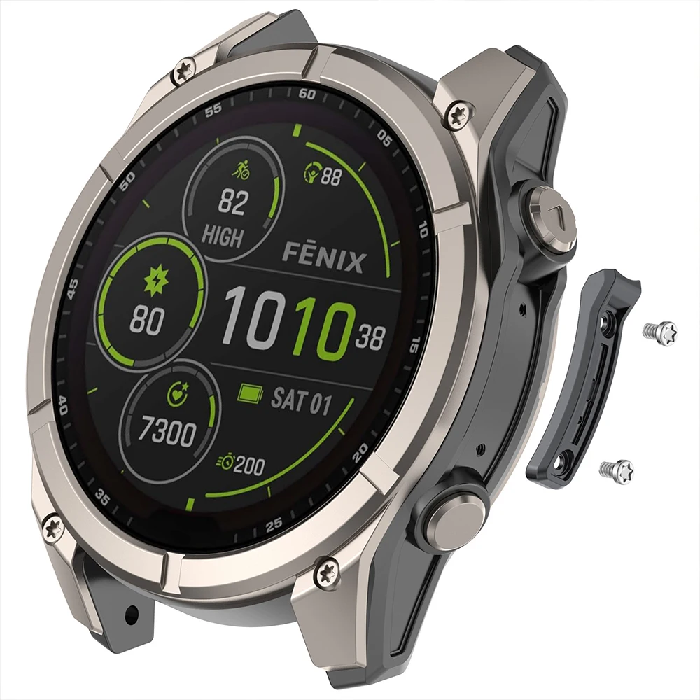 Garmin Fenix ??8/Quatix 8/Tactix 8 Pro Solar/AMOLED용 사이드 범퍼 스트립 충격 방지 보호용 충돌 방지 금속 액세서리