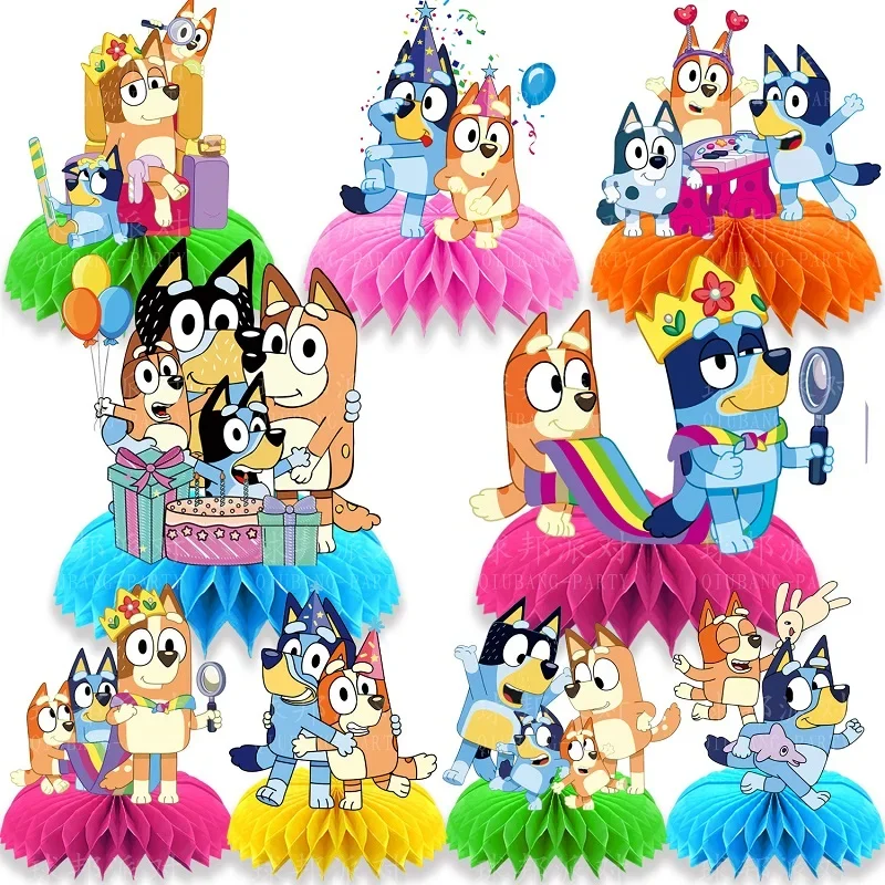 

Moose Bluey Birthday Decorations Party Supplies Children'S Birthday Honeycomb Ornaments Desktop Decoration Props Birthday Gift