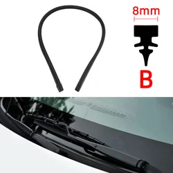 Premium All-Season Natural Rubber Wiper Blade Refills - 26 inch (650mm) (Style B 8mm)