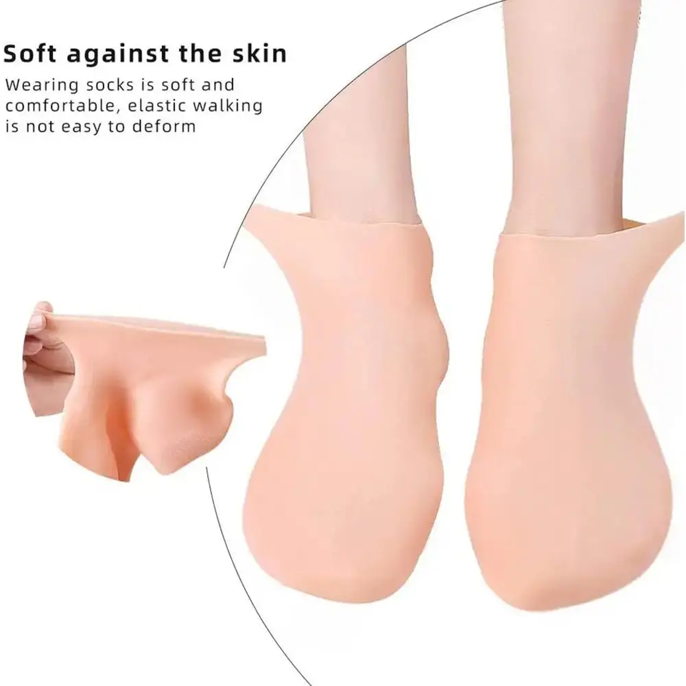 Spa Silicone Socks Moisturizing Gel Socks Foot Care Tools Exfoliate And Prevent Dry Cracks Dead Skin Removal Protector 1Pair heel protection socks