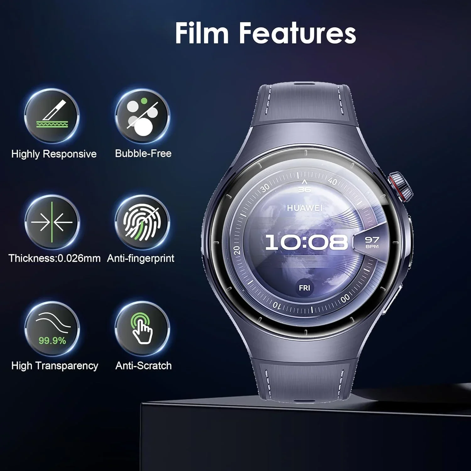 3D Full Coverage Flim Soft Screen Protector For Huawei Watch 5 42mm/46mm Anti-Scratch Films Protective Cover For Huawei Watch5