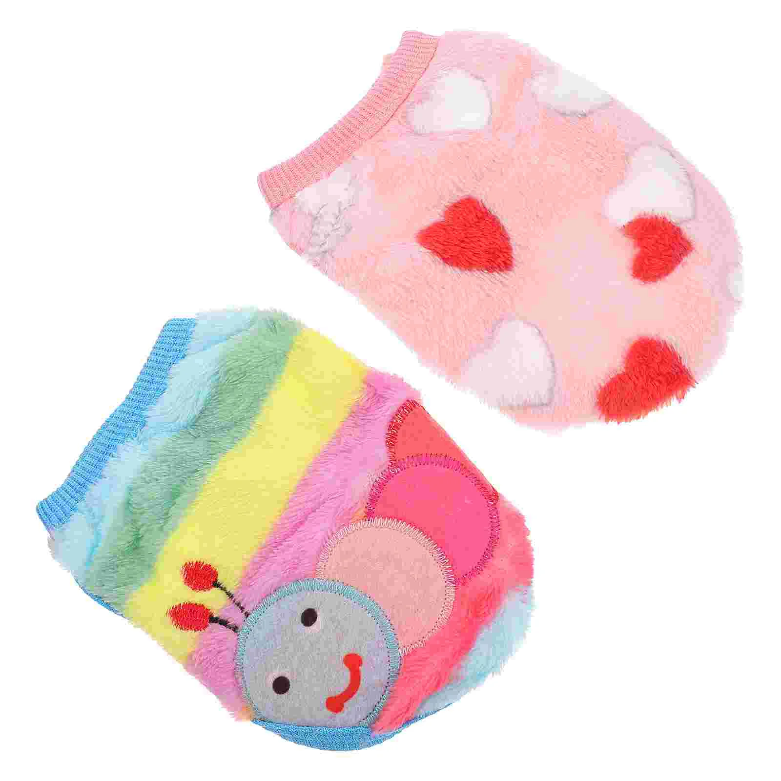 

2Pcs Winter Warm Bunny Rabbit Clothes Small Chinchilla Ferret Costume Outfits XXS Clothes