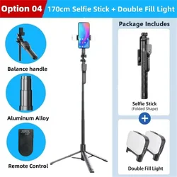Wireless Selfie Stick Tripod with LED Light (Style 04)