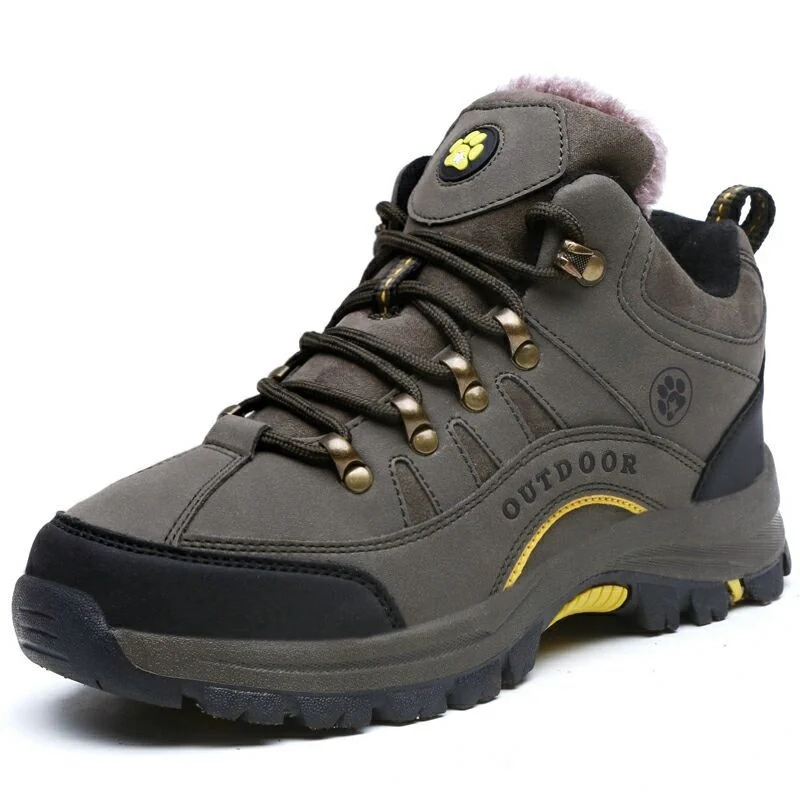 

Men Outdoor Boots Lace Up Waterproof Climbing Walking Shoes Non-slip Climbing Trekking Mountain Ankle Boots Csual Sneakers