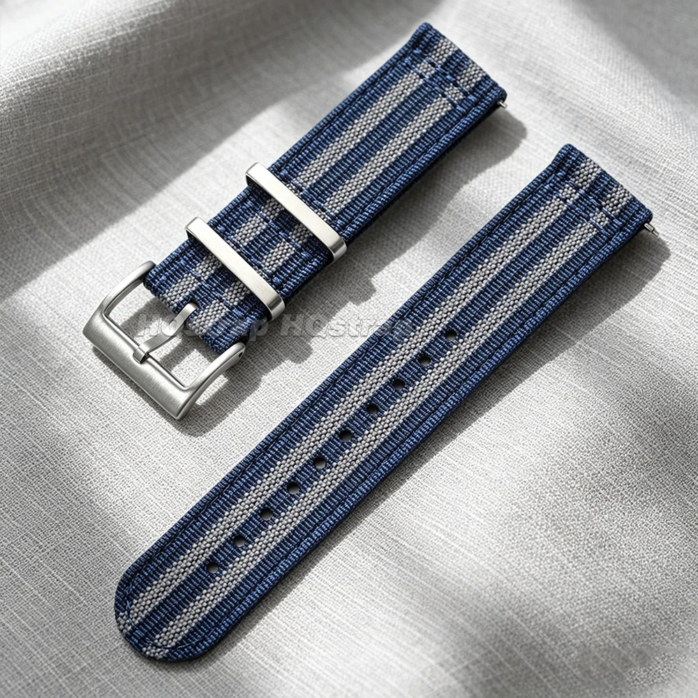 Universal Nylon Canvas Quick-Release Watch Strap – Adjustable Sport Band