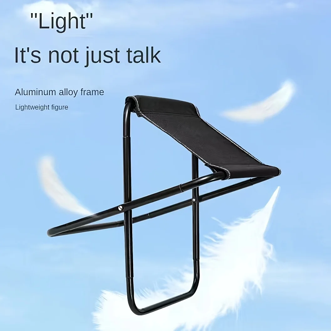 Portable Ultralight Foldable Stool, Stainless Steel Folding Chair With Bag, For Outdoor Fishing Camping, Mountaineering folding stool folding chair