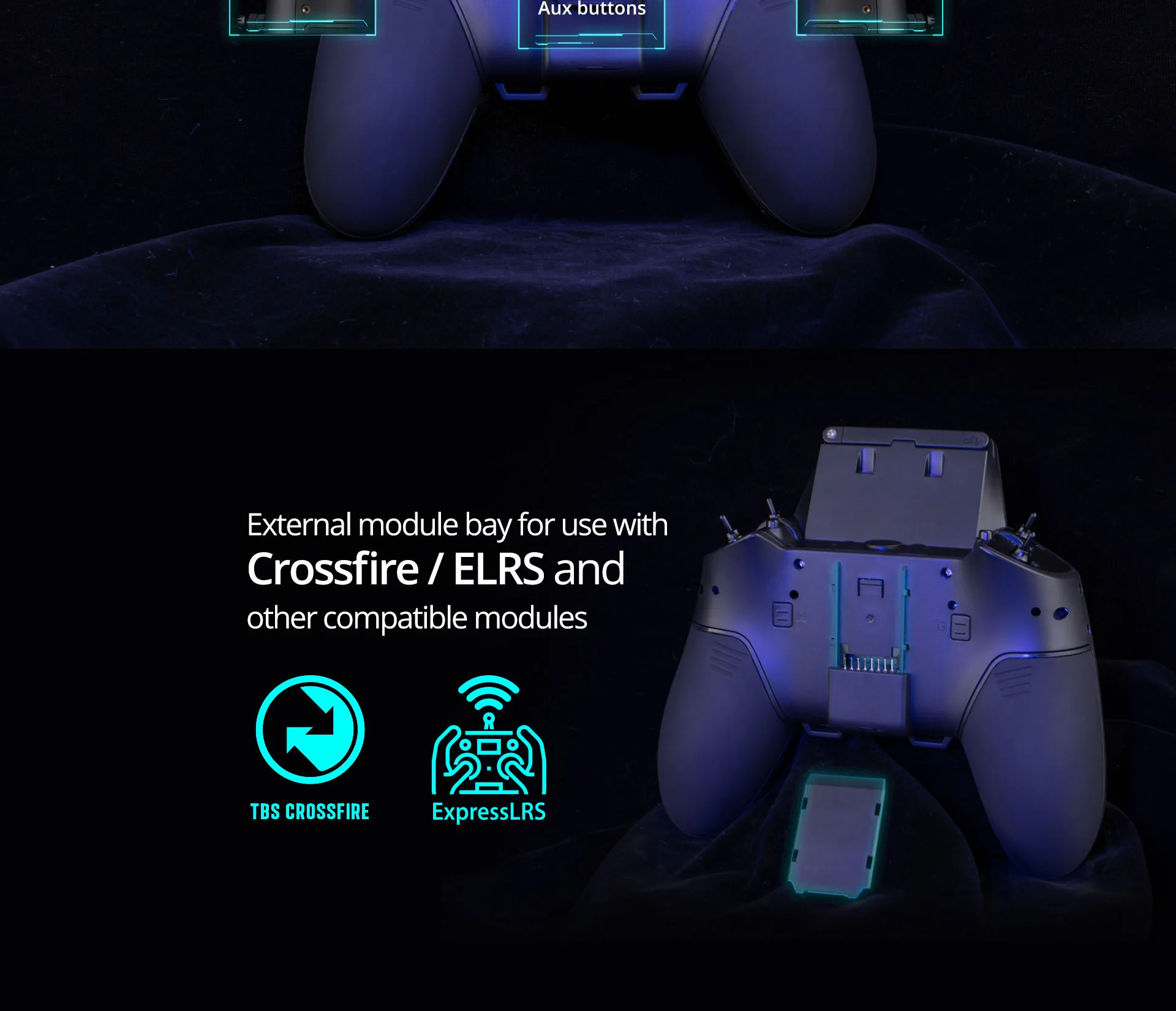 New RadioMaster ZORRO High-Frequency Hall Handle Radio Control Multi-protocol JP4in1 CC2500 ELRS Starter Set 26 Aux buttons External module for use with Crossfire / ELRS and other compatible modules