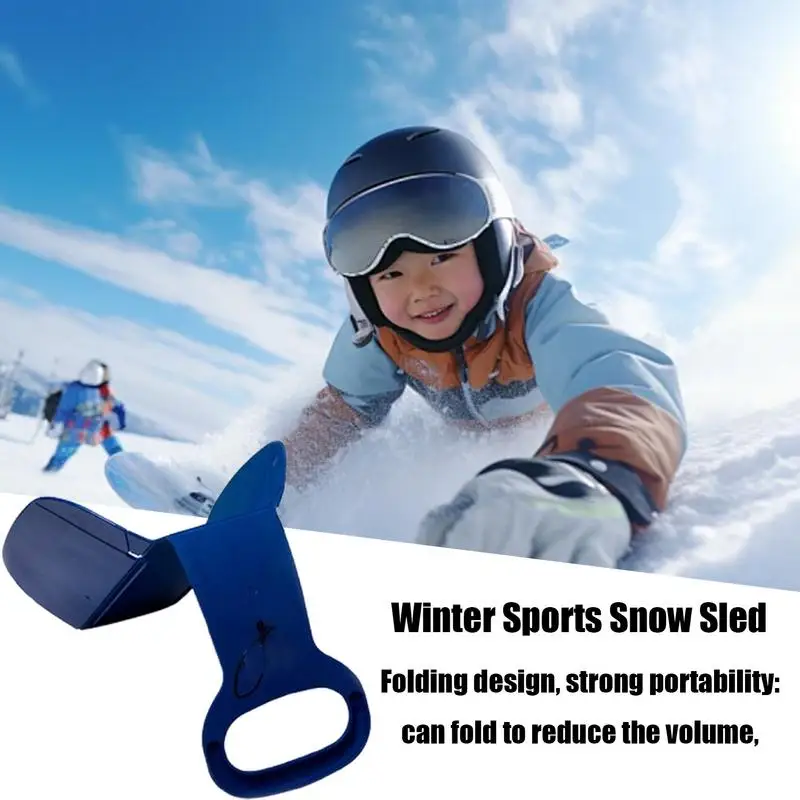 Snow Board Foldable Skiing Boards Heavy Duty Sand Sleds Winter Toys Double Sided Snow Slider With Handle For Grass