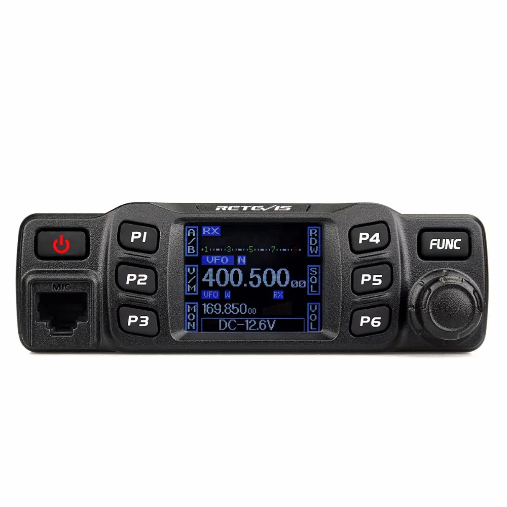 Retevis RT95 DTMF 모바일 차량용 무전기 듀얼 밴드 VHF/UHF 25W 컬러 LCD 차량용 워키토키+프로그램 케이블+안테나 마운트