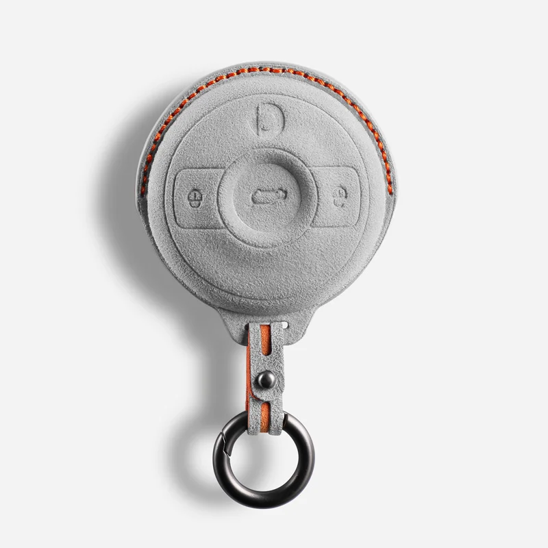 

For Mercedes-Benz SMART Elf Key Set 1 Barbos Smart Car Ring Top Grade Alcantara Car Key Case Accessories