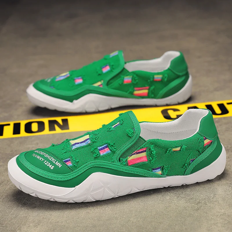 

Fashion Mixed Color Breathable Lazy Shoes Slip-on Casual All-match Men's Loafers Soft and Comfortable Outdoor Non-slip Sneakers
