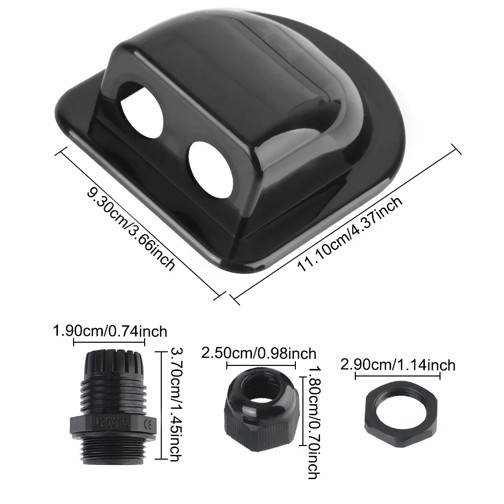 Caravan Solar Car Junction Box Cable Entry Gland Box Cable Connector Holder RV Yacht Caravan Accessories Roof Wire Entry