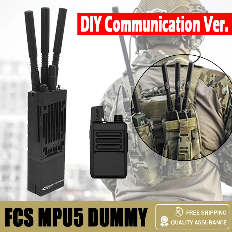 TACTICAL MPU5 Dummy Refined Model Line Version DIY Walkie Talkie V20 V60 PTT Headsets (Available DIY Communication Version)