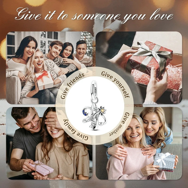 Charms aus 925er-Sterlingsilber, Perlen-Anhänger, fliegendes Ferkel, Kreuzigung, Hase, Roboter-Charm, passend für Original-Armbänder, Damenschmuck, Geschenk – Detail 31