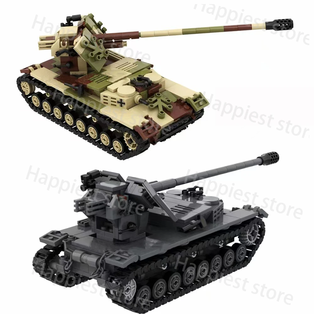 MOC vojenství Němec figur doručovatel IV vehicals tanků 128 zbraně budova bloků žoldák obrněná auto zbraně příslušenství cihla hračka