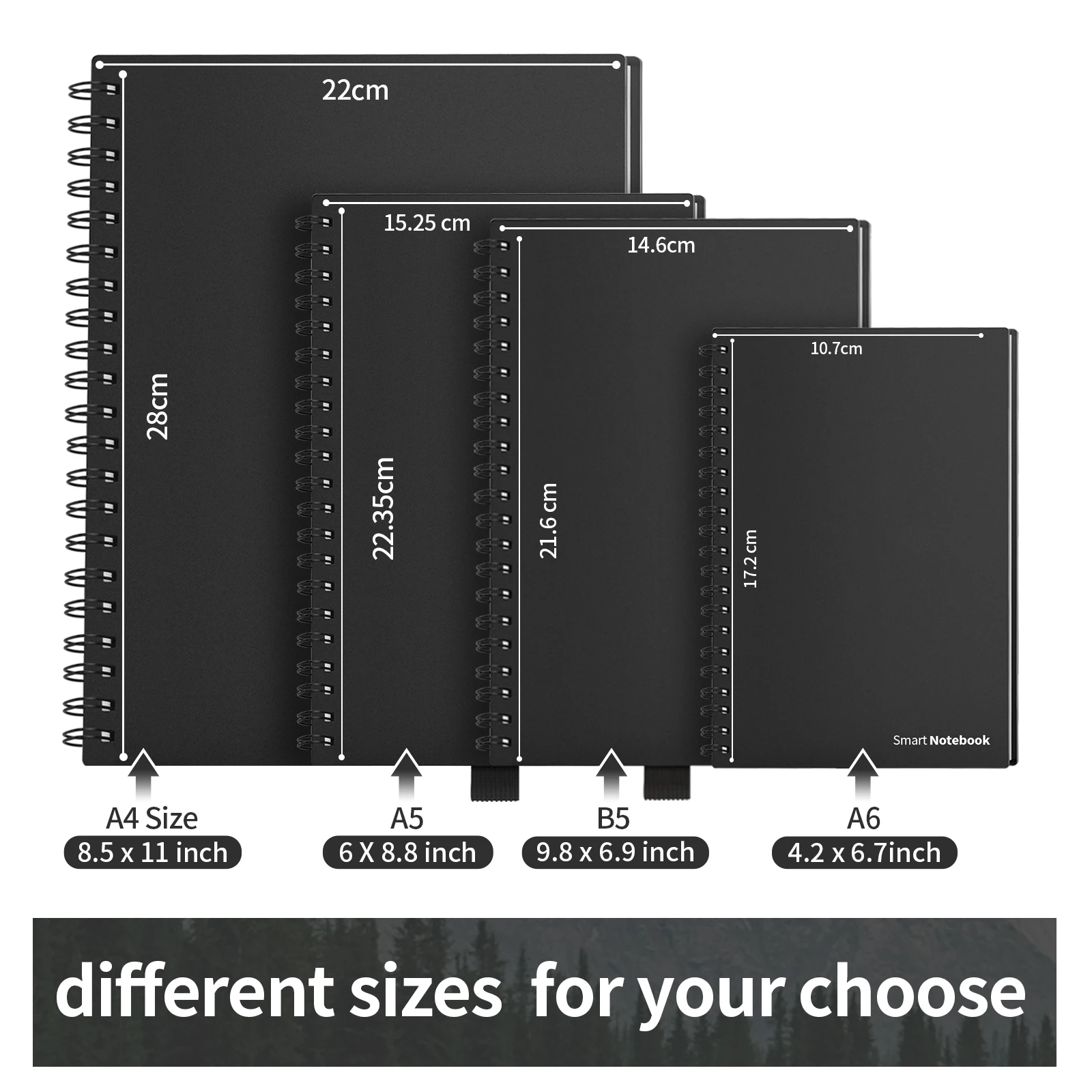 Student Notebook Bullet Journal Notebook Leather Notebook Budget Binder Notebook Smart Reusable Notebook A4 A5 A6 Erasable Wirebound Notebook Sketch Pads APP Storage Office Drawing Kids Gift VIP