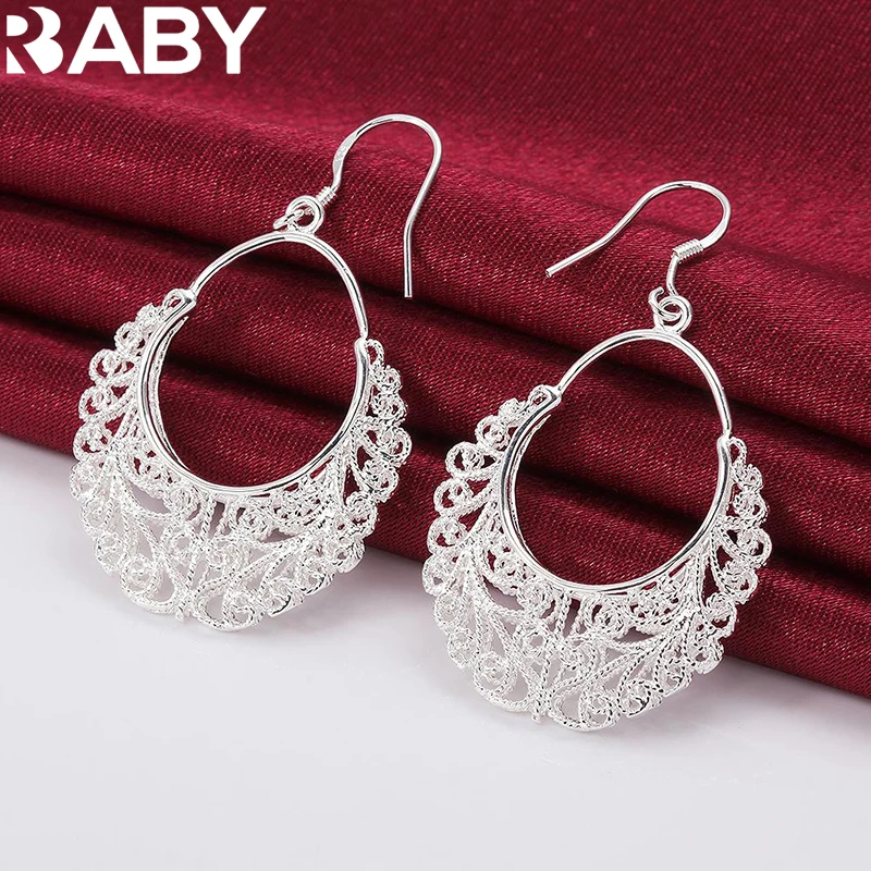 

Korean Fashion Charm 925 Sterling Silver Vintage Earrings for Women Luxury Designer Jewelry Wedding Accessories Holiday Gifts