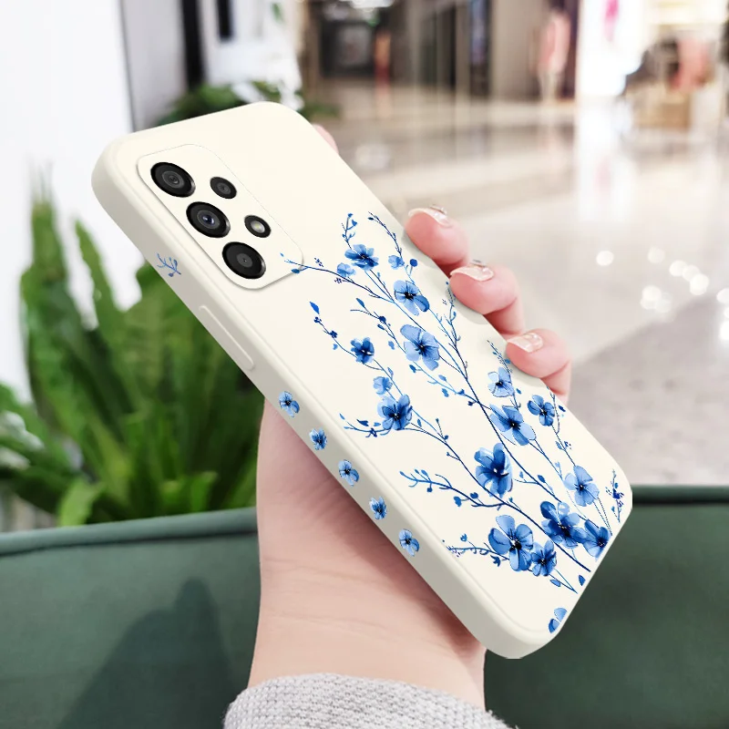 Blue Flame Flower Phone Case - Stylish Protective Cover