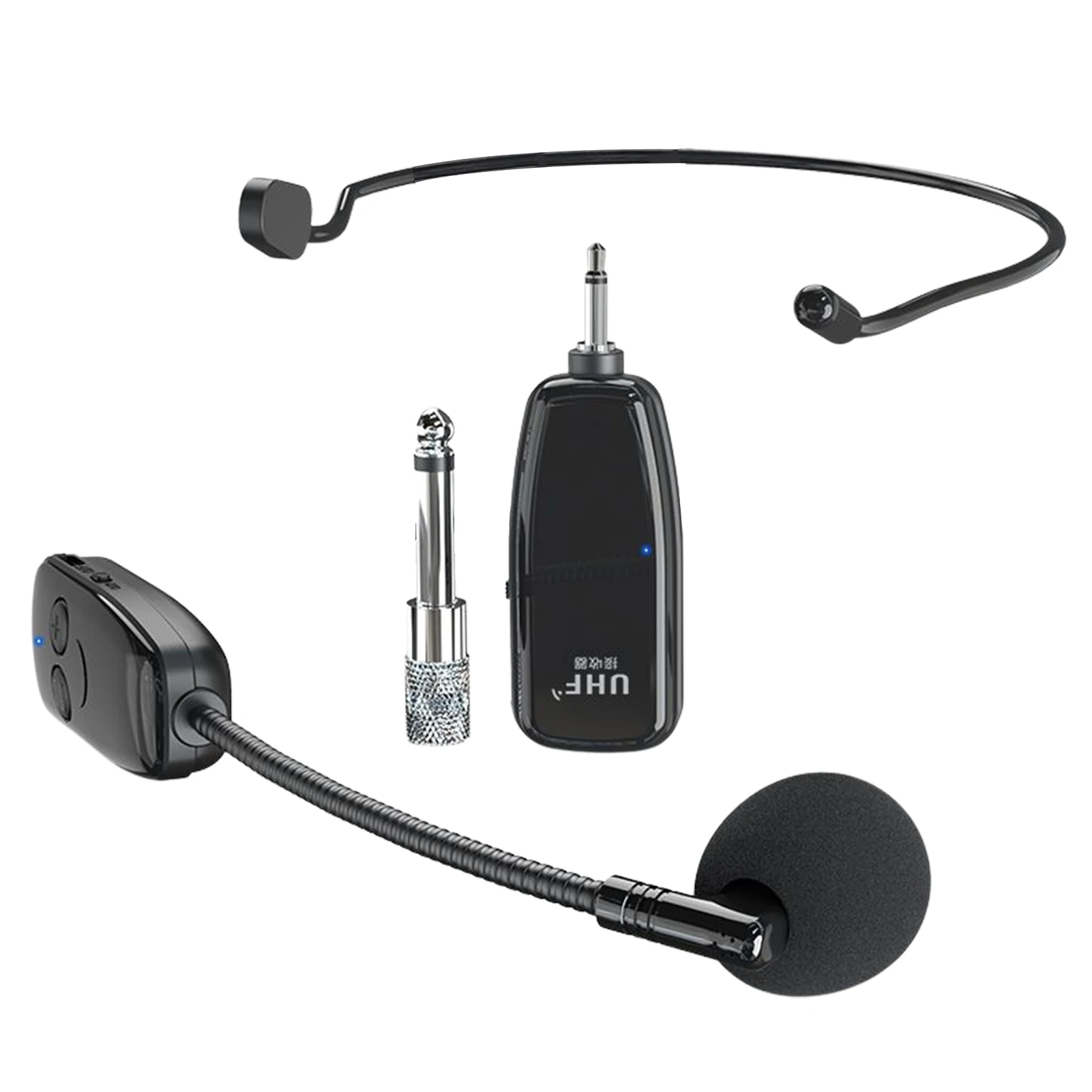 

Wireless Microphones UHF Wireless Headset Mic Speakers Voice Amplifier For Teachers Tour Guides Fitness Instructor Working Time