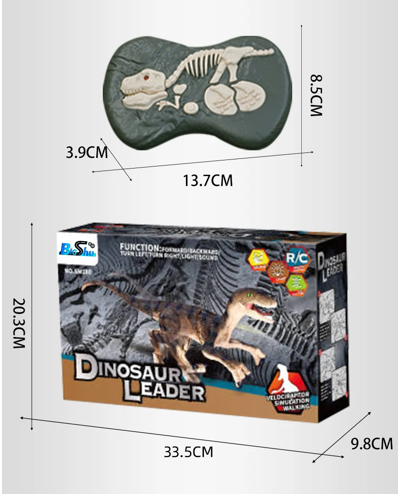 Laser Tracking RC Dinosaur Toys for Kids Remote Control Robot Verisimilitude Sound Spray for Kids Boys Girls Children's Gifts