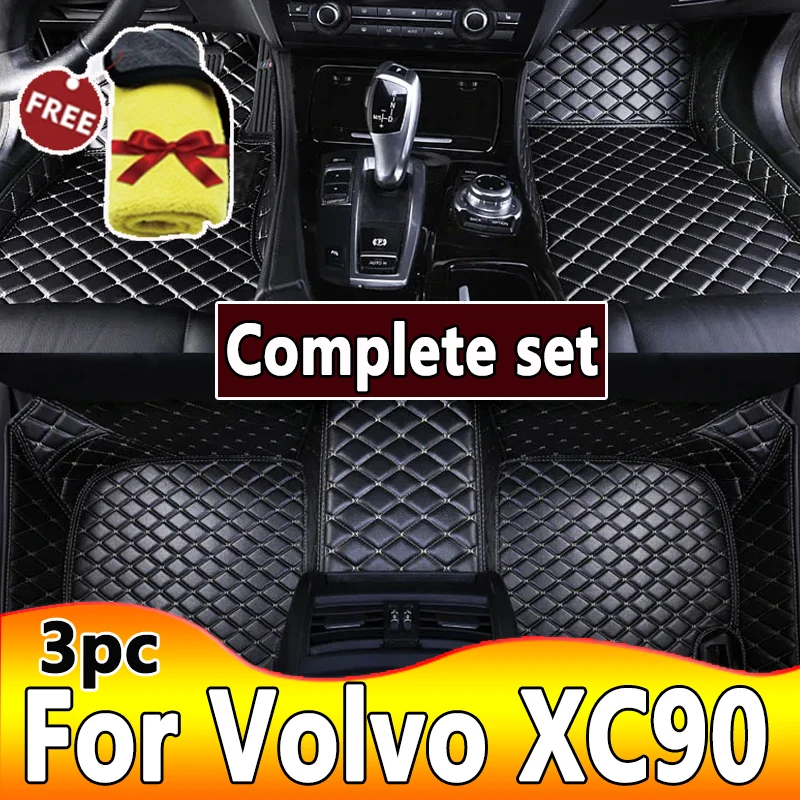 Tappetino Per Auto Per Volvo Xc90 Mk1 2002 ~ 2014 7 Posti Tappetino In Pelle Resistente Allo Sporco Cubre Pisos Para Autos Accessori Per Auto Parte In