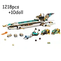 1218pcs Hydro Bounty Submarine Mech Sub Speeder Compatible 71756 Building Blocks bricks model Kids Toys Gift 2