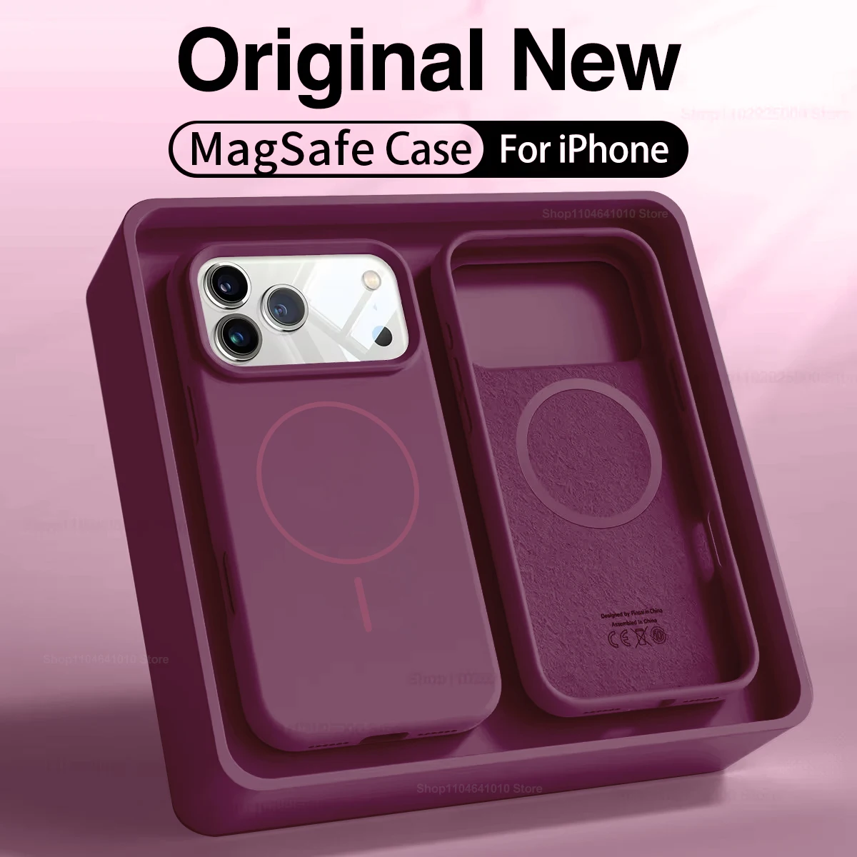 Magnetic Liquid Silicone Protective Case with MagSafe Compatibility