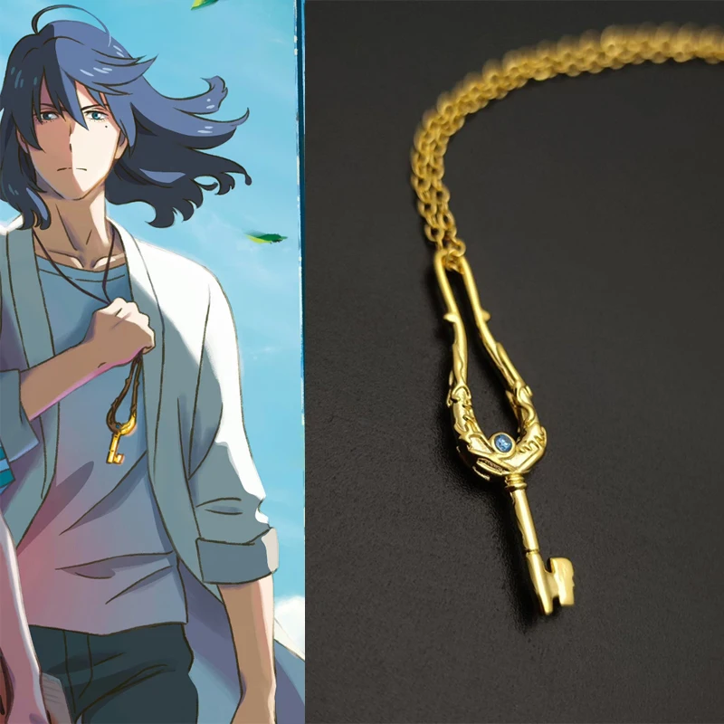 

Suzume No Tojimari Cosplay Necklace Suzume No Tojimari Dajin Key Pendant Necklace Metal Prop Accessories Jewelry Halloween Women