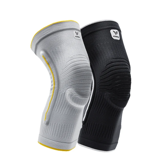 Veidoorn 1PC Knee Pads with Patella Medial Support Meniscus Silicone Compression Protection Sport Knee Braces Basketball Wear