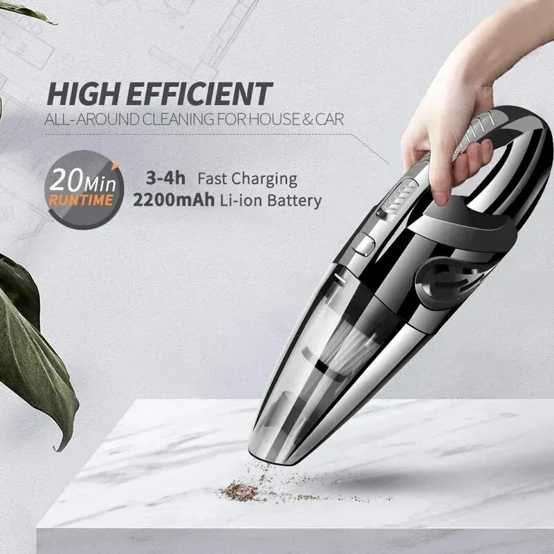 Wireless Vacuum Cleaner Powerful Cyclone Suction Rechargeable Handheld Car Vacuum Cleaner Quick Charge for Car Home Pet Hair 4