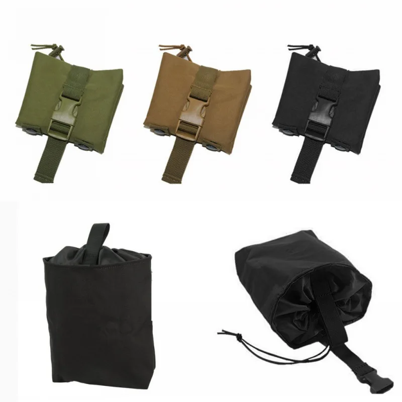 

Folding Tactical Molle Magazine Dump Drop Pouch Hunting Military Airsoft Gun Ammo EDC Bag Foldable Utility Recovery Mag Holster