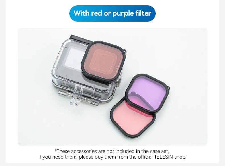 Waterproof Case Full Scene Anti-fog Underwater Tempered Glass Lens Diving Housin
