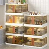 Light Luxury Plastic Kitchen Cabinets Creative Kitchen Furniture Floor Flip Locker with Door Home Living Room Multi-layer Rack Q 1