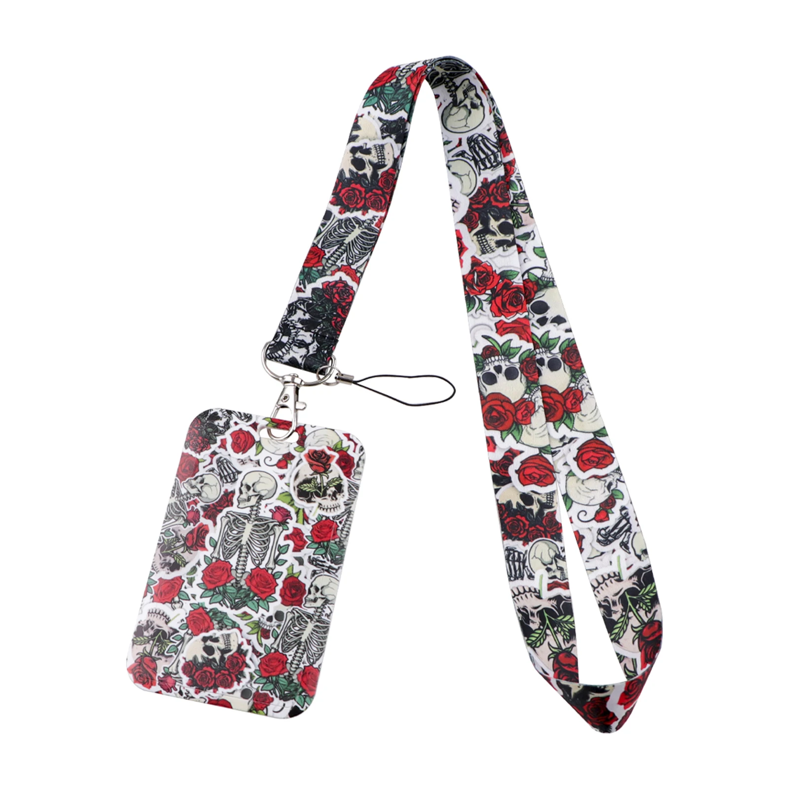 Skeleton Design Lanyard Card Holder and Badge Neck Strap