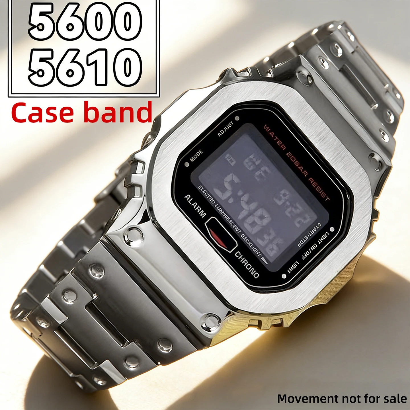 Stainless Steel Case and Bracelet for G-SHOCK Watch Customization Kit