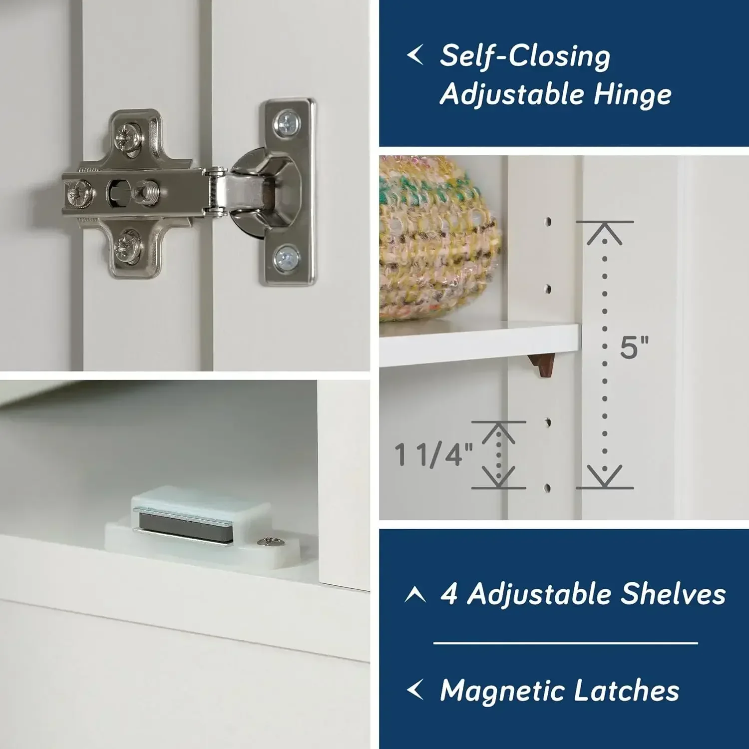 New2025-Select Storage Cabinet/ Pantry cabinets, White finish