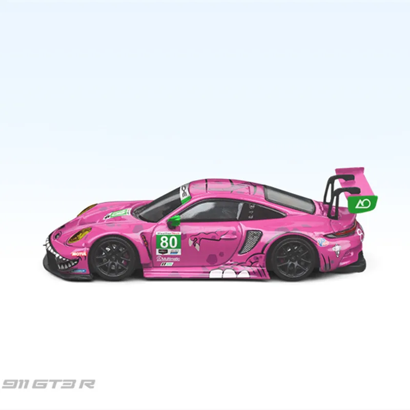 SR 1:64 STAR RACE 911 GT3 pink/green alloy car model 3