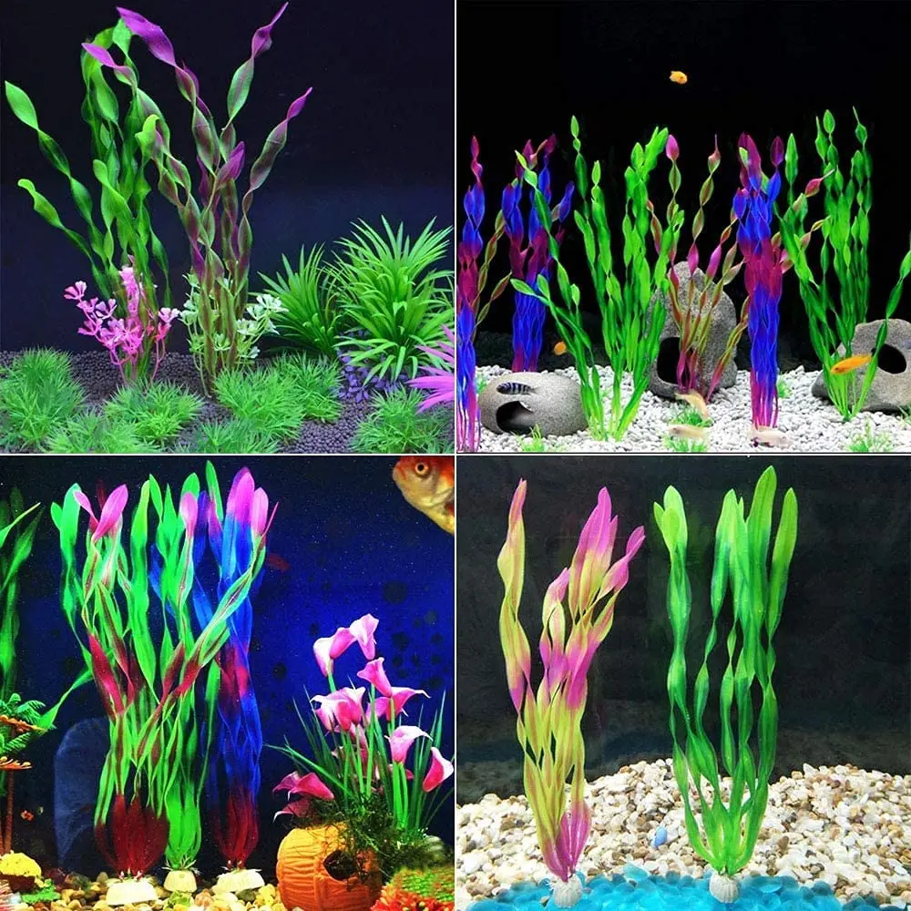 5/10pcs Plastic Aquarium Plants Fish Tank Decorations Artificial Seaweed Water grass Underwater Plants For Aquarium accessories 4