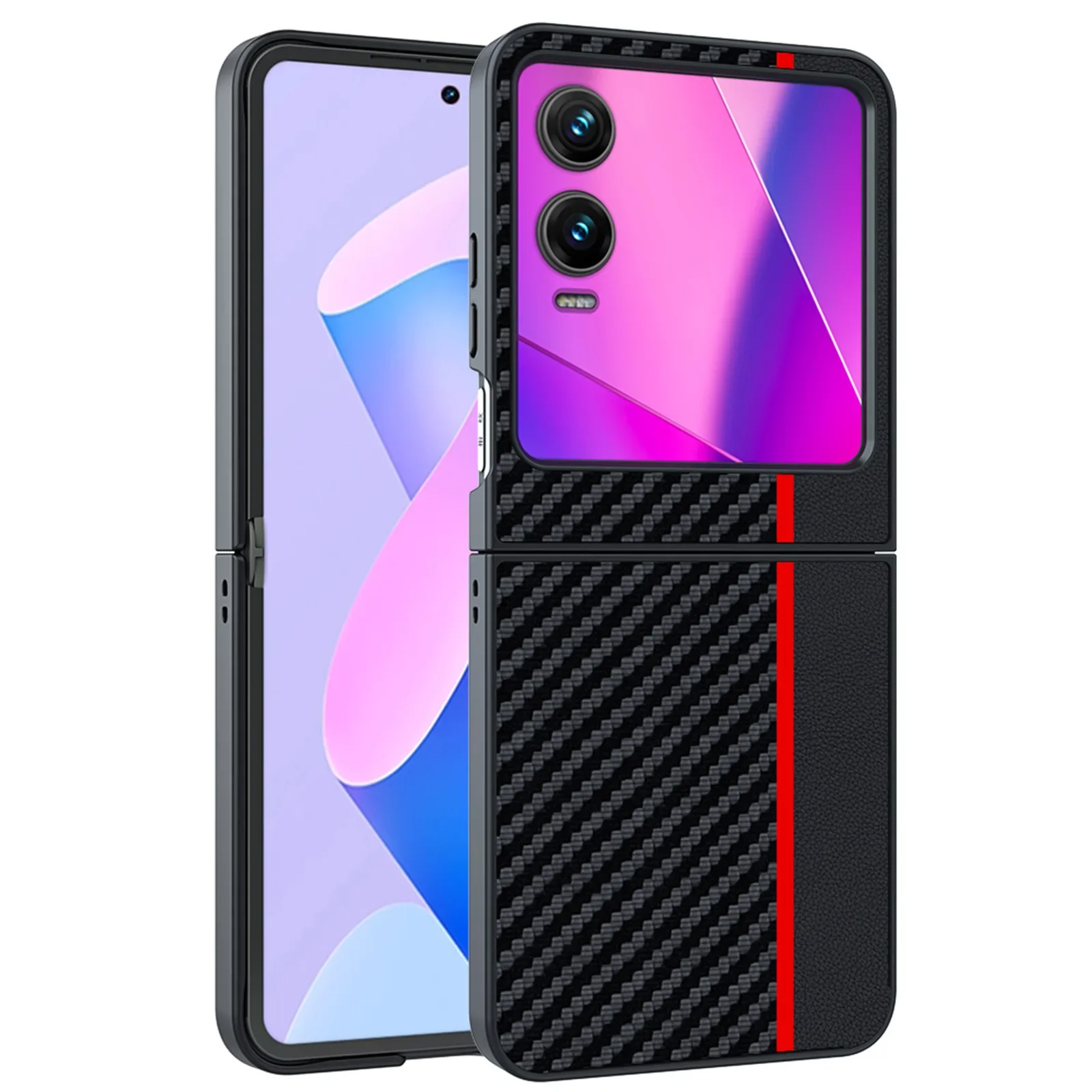 Luxury Shockproof PU-Leather Fiber Phone Case Cover