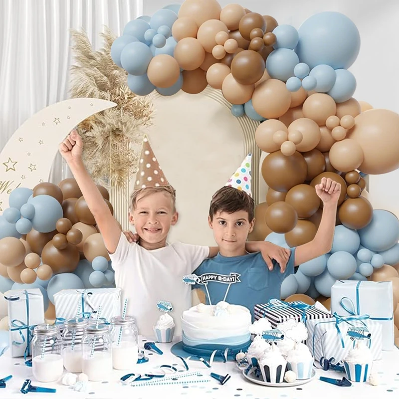 Macaron Blauer Ballon-Girlandenbogen-Set, alles Gute zum Geburtstag, Party-Dekoration, Kinder, Hochzeit, Geburtstag, Ballons, Babyparty, Partyzubehör – Detail 8